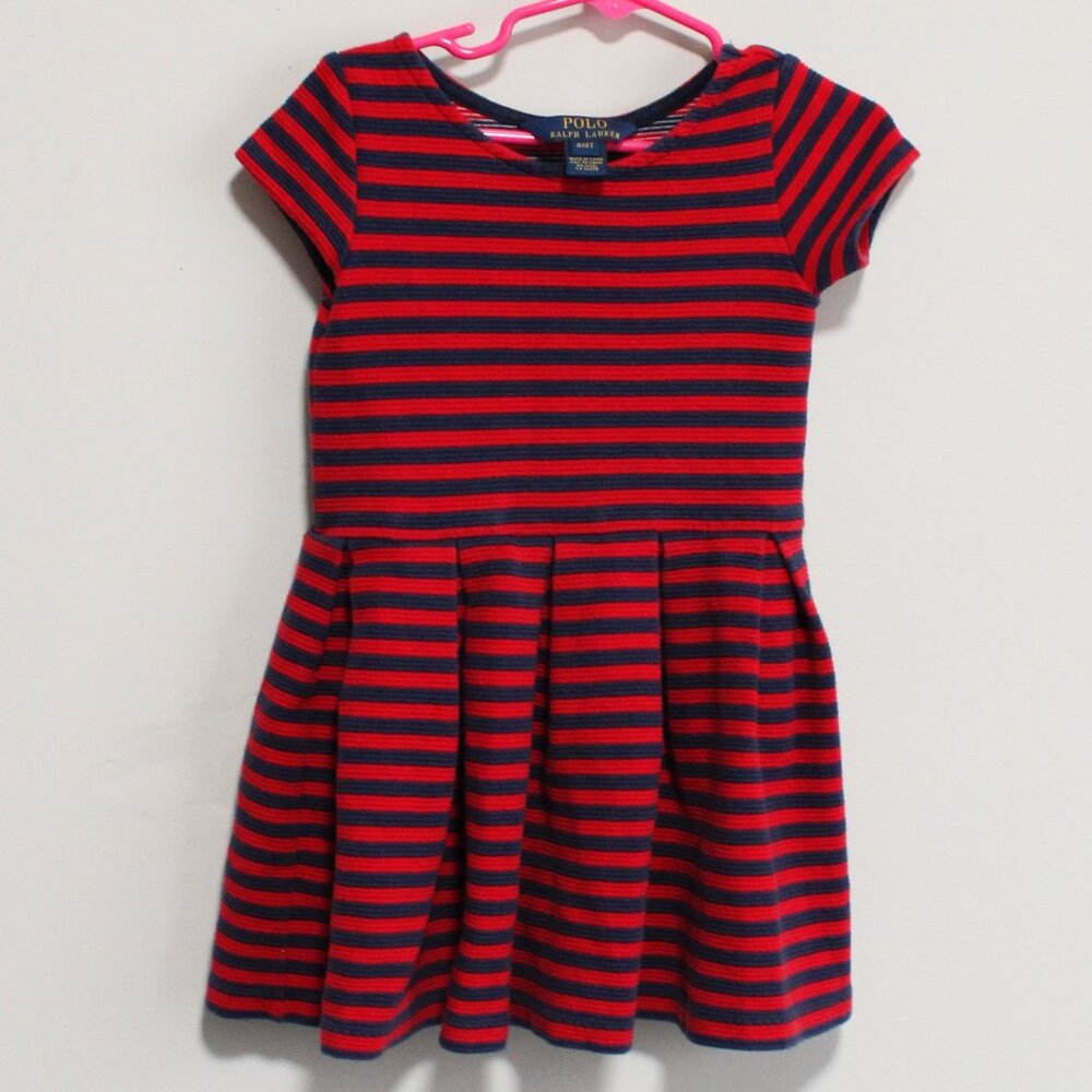 Polo by Ralph Lauren | Red and Navy Striped Kid Dress